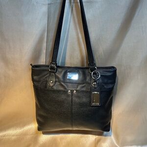 Tignanello black shoulder tote bag.   9-H9Bc
